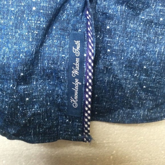 Robert Graham Shirt Mens Button Down Long Sleeve Large Blue W/purple Speckles - Picture 3 of 7
